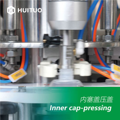 PET Cam Şişe Sıvı Deterjan Dolum Püskürtme Tetiği İçin Döner Kapatma Makinesi