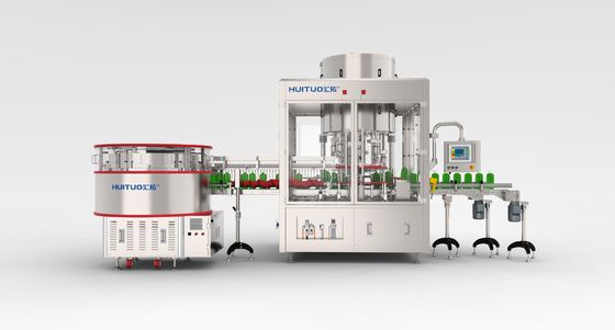 Huituo otomatik döner PET ve kapak çözücülü cam kapatma makinesi