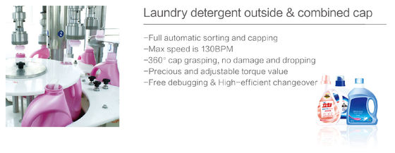 Plastik Şişe Sıvı Çamaşır Deterjanı Dolum Kapatma Makinesi 2L 3L 4L 5L