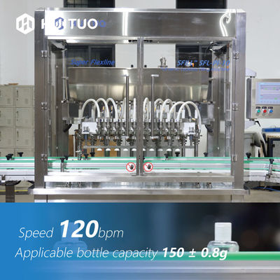 Huituo 10 Kafa Lineer Servo Pistonlu PET Plastik Şişe Bebek Yağı İçin Dolum Makinesi